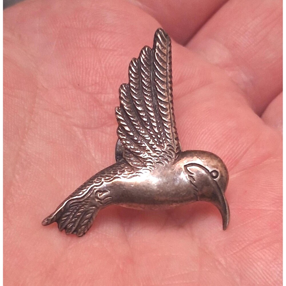 Vintage Sterling Hummingbird Brooch Pin Hallmarked H & H